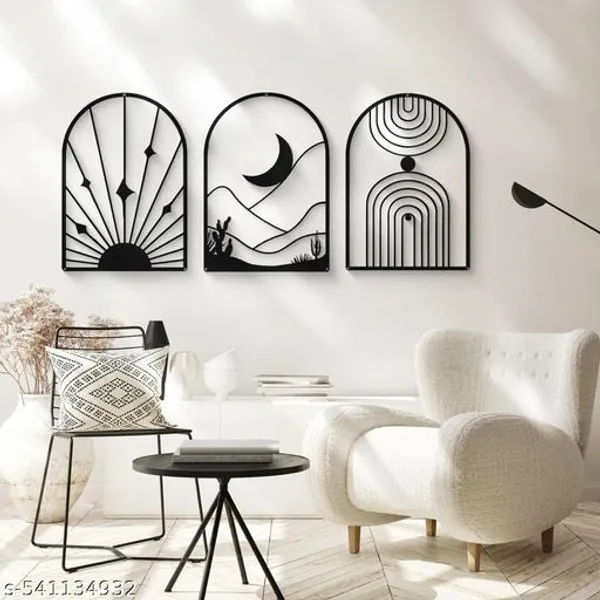 Pack_of_4_Black_Metal_Wall_Art_Decor,_Geometric_Line_Sun_Moon_Arch_Leaf,_3D_Textured_Sculptures,_For_Living_Room_Bedroom_(11.86x8.47_Inch)