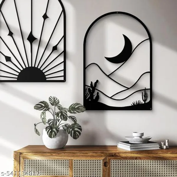 Pack_of_4_Black_Metal_Wall_Art_Decor,_Geometric_Line_Sun_Moon_Arch_Leaf,_3D_Textured_Sculptures,_For_Living_Room_Bedroom_(11.86x8.47_Inch)