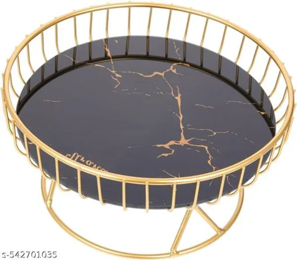 Gold_Fruit_Tray_Cupcake_Tray_Holder_Banana_Holder_Iron_Serving_Tray_Footed_Fruit_Bowl_Fruit_Storage_Basket_Fruit_Basket_Baskets_Cupcakes_Containers_Hollow_Bowl_Dessert_Iron_Wire_Metal_Meena_(12_X_2_X_35_Inch)