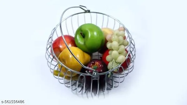 Silver_Swing_Fruit_&_Vegetable_Basket_For_Kitchen_Fruit_Basket_For_Dining_Table,Vegetable_Storage_Basket__(14x21x21_cm)