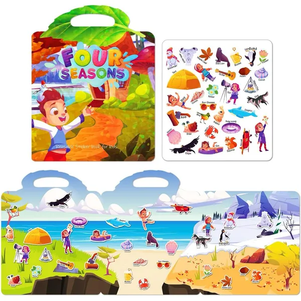 Four_Seasons_Reusable_Sticker_Book_For_Kids