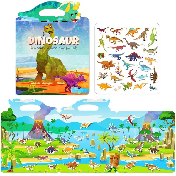 Dinosaur_Reusable_Sticker_Book_For_Kids