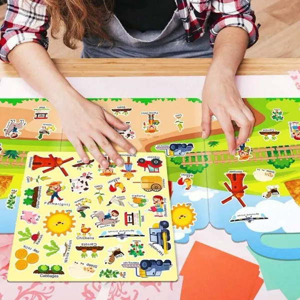 Farm_Reusable_Sticker_Book_For_Kids
