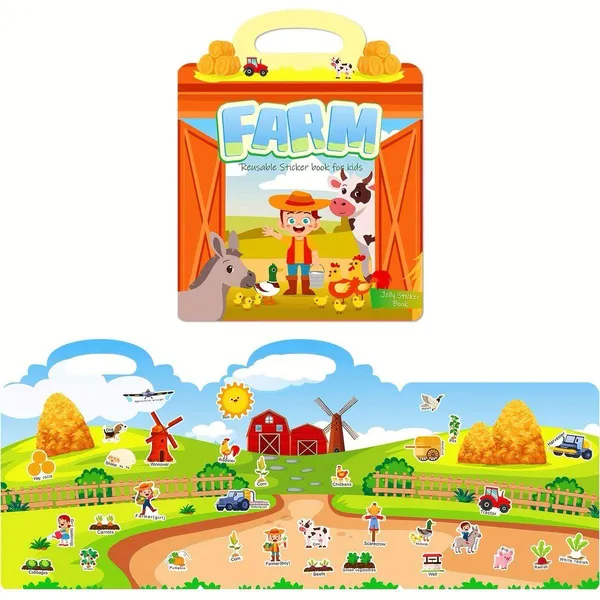 Farm_Reusable_Sticker_Book_For_Kids