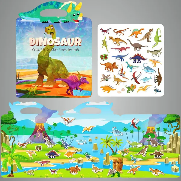 Dinosaur_Reusable_Sticker_Book_For_Kids