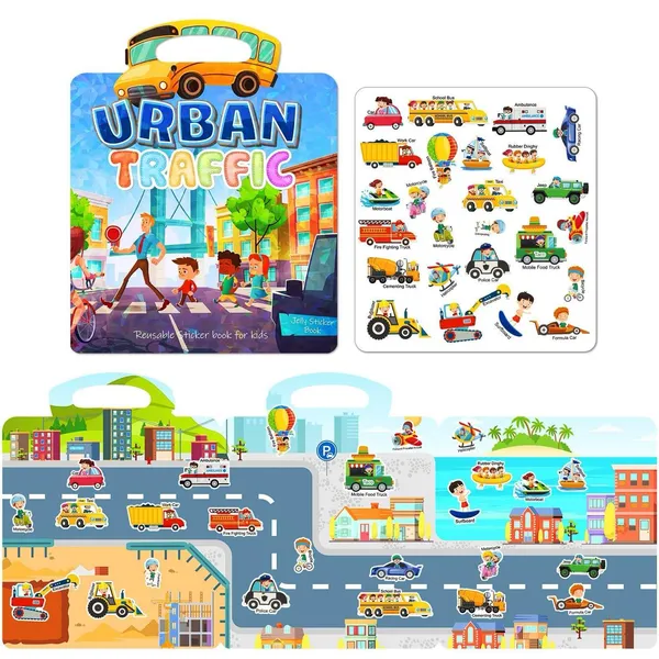 Urban_Traffic_Reusable_Sticker_Book_For_Kids