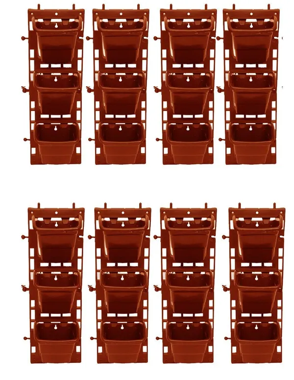 Brown_M1_Model_Vertical_Wall_Hanging_Garden_Pots_8_Panel_24_Pots_Outdoor_Use_Indoor