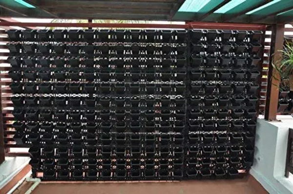 Black_M2_Model_Vertical_Wall_Hanging_Garden_Pots_8_Panel24_Pots_Outdoor_Use_Indoor