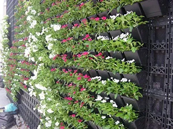 Black_M2_Model_Vertical_Wall_Hanging_Garden_Pots_8_Panel24_Pots_Outdoor_Use_Indoor