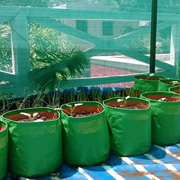 Green_&_Orange_15X15Inch_Hdpe_Plant_Grow_Bags_For_Terrace_Gardening_Pack_Of_10_Outdoor_Use