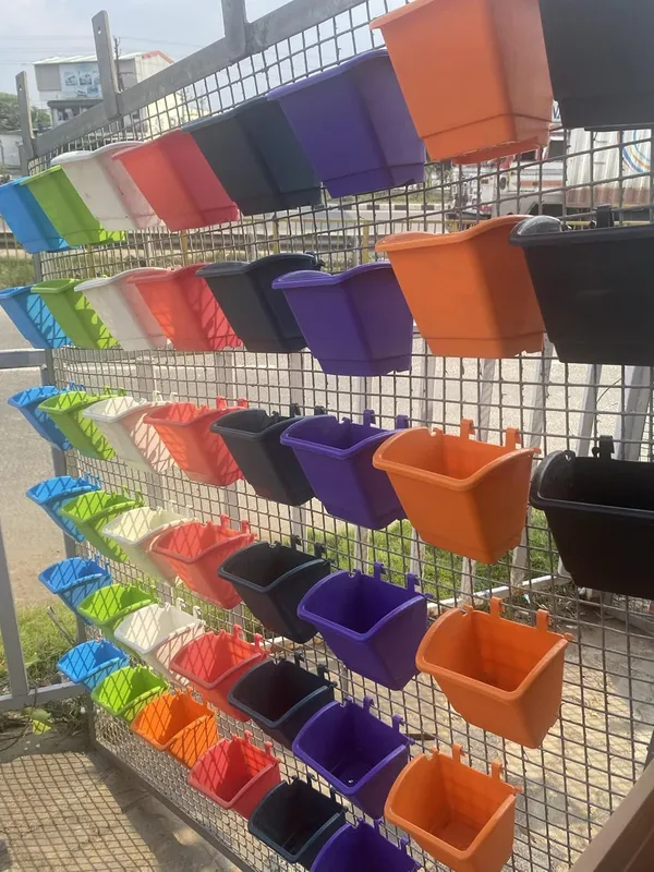 Purple_Vertical_Wall_Hanging_Garden_Pots_50_Pots_Purple_Outdoor_Use_Indoor