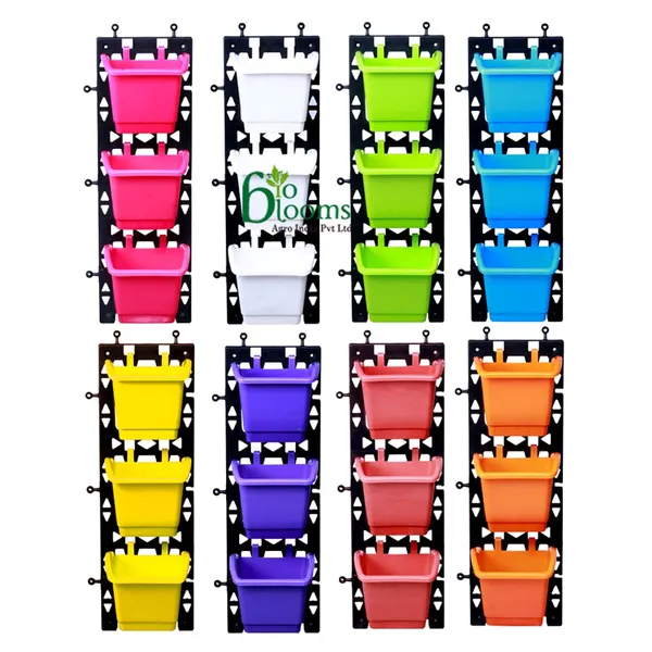 Black_Vertical_Wall_Hanging_Garden_Pots_50_Pots_Outdoor_Use_Indoor