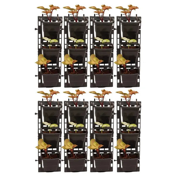 Black_Vertical_Wall_Hanging_Garden_Pots_6_Panel_18_Pots_Outdoor_Use_Indoor