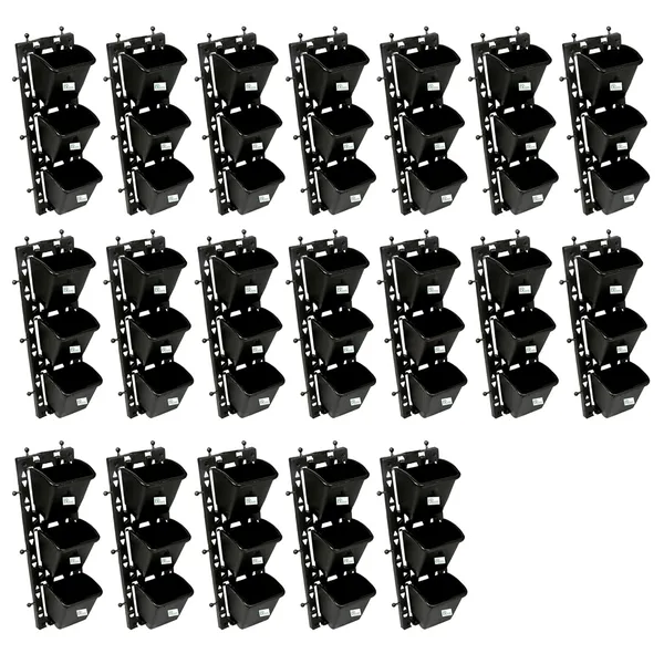 Black_Vertical_Wall_Hanging_Garden_Pots_16_Panel_48_Pots_Outdoor_Use_Indoor