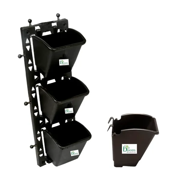 Black_Vertical_Wall_Hanging_Garden_Pots_12_Panel_36_Pots_Outdoor_Use_Indoor
