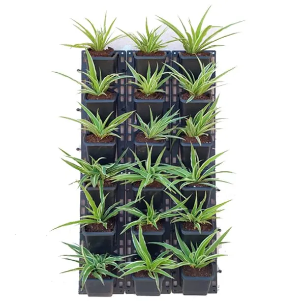 Black_Vertical_Wall_Hanging_Garden_Pots_12_Panel_36_Pots_Outdoor_Use_Indoor