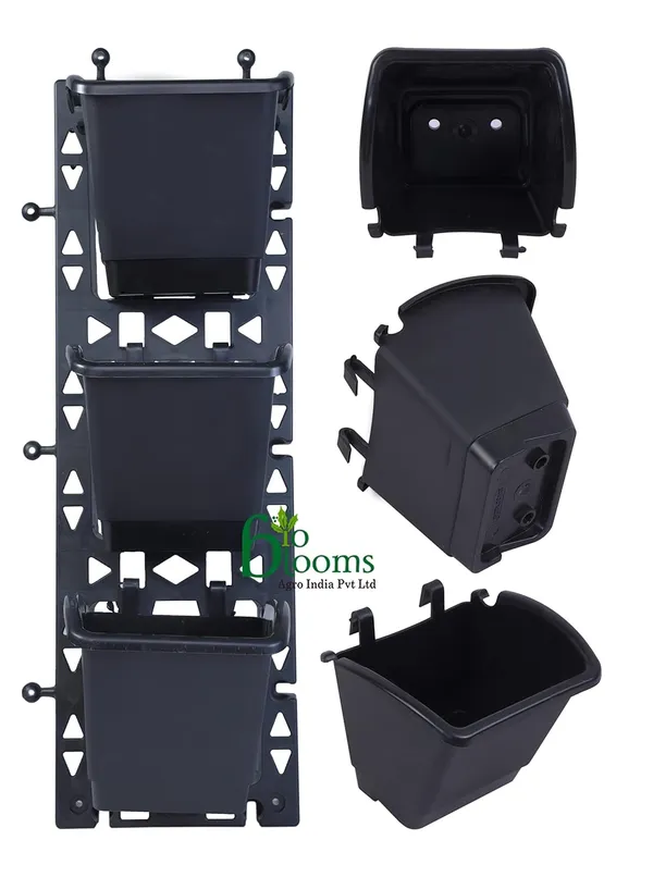 Black_Vertical_Wall_Hanging_Garden_Pots_12_Panel_36_Pots_Outdoor_Use_Indoor
