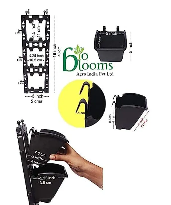 Black_Vertical_Wall_Hanging_Garden_Pots_12_Panel_36_Pots_Outdoor_Use_Indoor