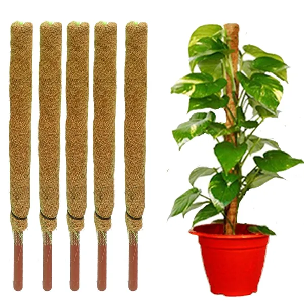 Brown_Coco_Pole_Coir_Moss_Stick_Plant_Creepers_Support_5_Feet_4_Pieces_Indoor_And_Outdoor_Uses