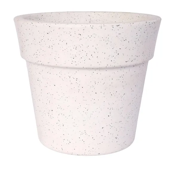 White_Maxi_Planter_Roto_Mould_Speckled_Garden_Planter_Pot_With_Drainage_Saucer_Round_Tape_Design_Indoor_Outdoor_Use_Pack_Of_1_10_Inch