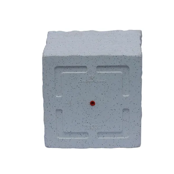 White_Coral_Planter_Roto_Mould_Decorative_Speckled_Square_Planter_Text_Garden_Pot_With_Ridged_Design_Indoor_Outdoor_Container_10.5_Inch