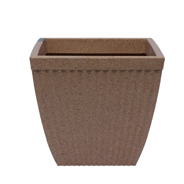 Brown_Paris_Square_Planter_Roto_Mould_Modern_Square_Garden_Planter_Durable_Resin_Material_Tape_Design_Indoor_Outdoor_Decorative_Plant_Container_Sandstone_14_Inch