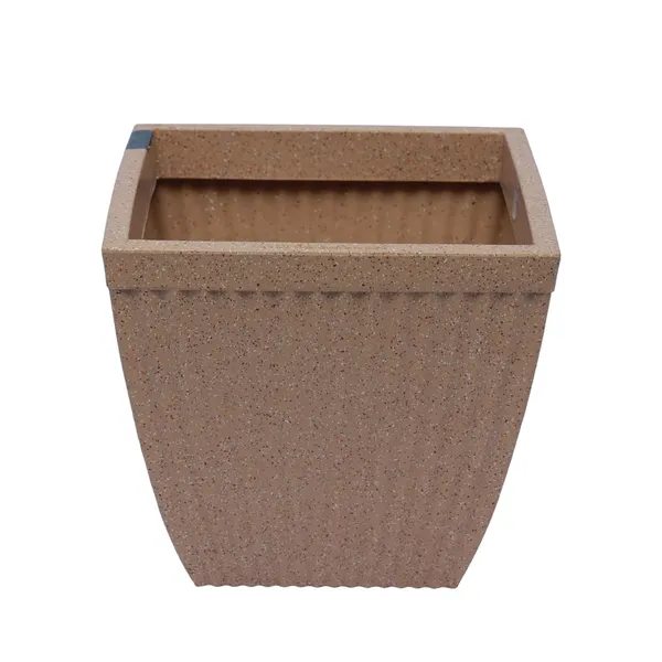 Brown_Paris_Square_Planter_Roto_Mould_Modern_Square_Garden_Planter_Durable_Resin_Material_Tape_Design_Indoor_Outdoor_Decorative_Plant_Container_Sandstone_14_Inch