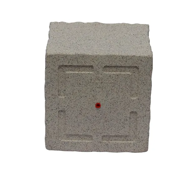 Multicolour_Coral_Planter_Roto_Mould_Decorative_Speckled_Square_Planter_Text_Garden_Pot_With_Ridged_Design_Indoor_Outdoor_Container_Stone_10.5_Inch