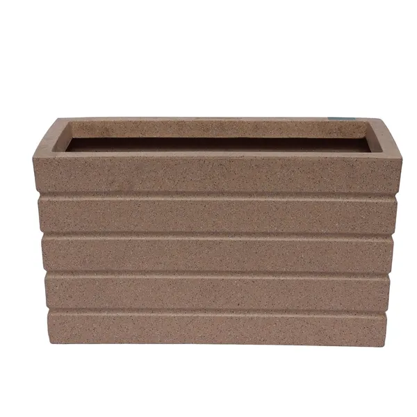 Brown_Nishan_Planter_Roto_Mould_Decorative_Rectangular_Garden_Planter_Speckled_Resin_Modern_Ridged_Design_Outdoor_Indoor_Flower_Pot_Sandstone_24_Inch