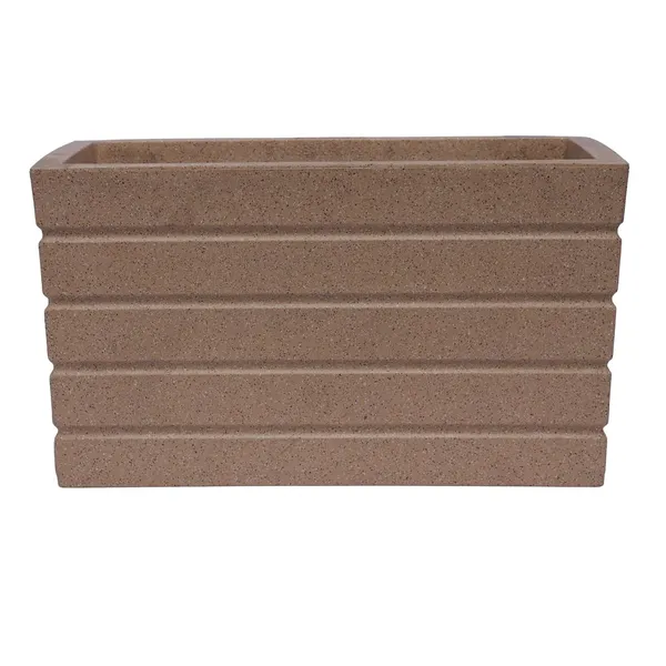 Brown_Nishan_Planter_Roto_Mould_Decorative_Rectangular_Garden_Planter_Speckled_Resin_Modern_Ridged_Design_Outdoor_Indoor_Flower_Pot_Sandstone_24_Inch