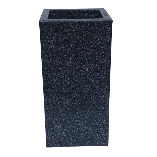 Black_Capetown_Planter_Roto_Mould_Modern_Tall_Square_Planter_Speckled_Indoor_Outdoor_Decorative_Garden_Pot_Contemporary_Design_24_Inch