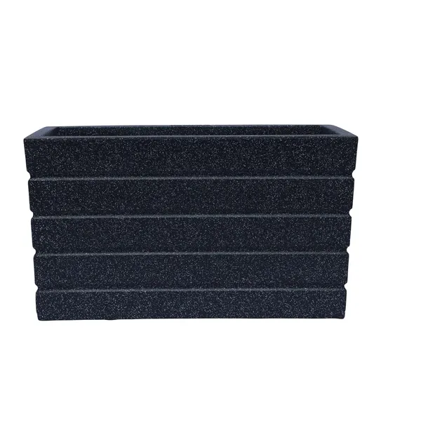 Black_Nishan_Planter_Roto_Mould_Decorative_Rectangular_Garden_Planter_Speckled_Resin_Modern_Ridged_Design_Outdoor_Indoor_Flower_Pot_24_Inch