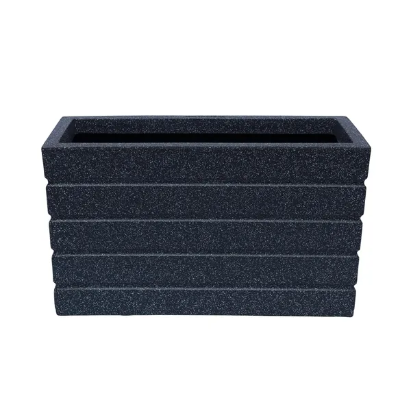 Black_Nishan_Planter_Roto_Mould_Decorative_Rectangular_Garden_Planter_Speckled_Resin_Modern_Ridged_Design_Outdoor_Indoor_Flower_Pot_24_Inch