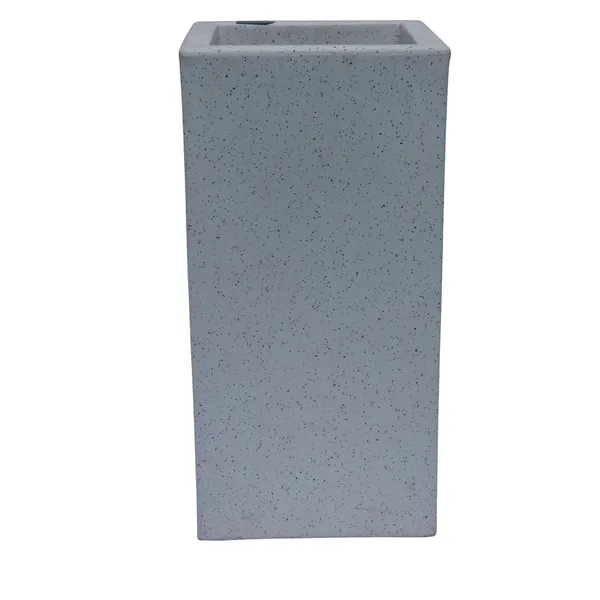 White_Capetown_Planter_Roto_Mould_Modern_Tall_Square_Planter_Speckled_Indoor_Outdoor_Decorative_Garden_Pot_Contemporary_Design_24_Inch