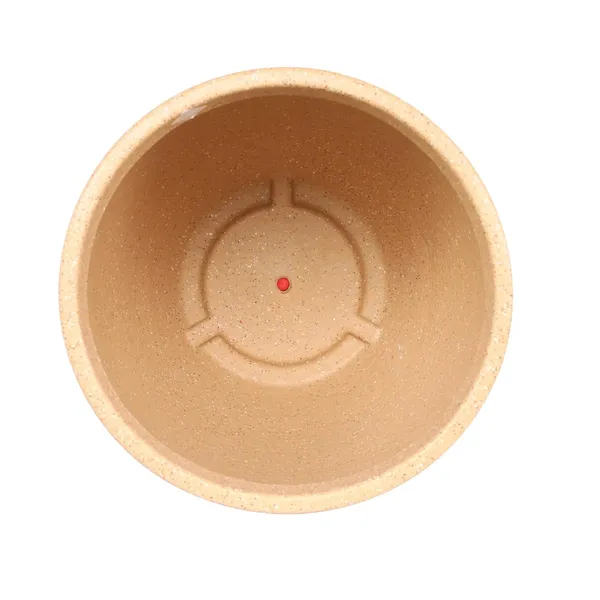Brown_Houston_Planter_Roto_Mould_Text_Planter_With_Drainage_Tray_Speckled_Pattern_Modern_Tape_Design_Indoor_Outdoor_Garden_Use_Sandstone_14.5_Inch