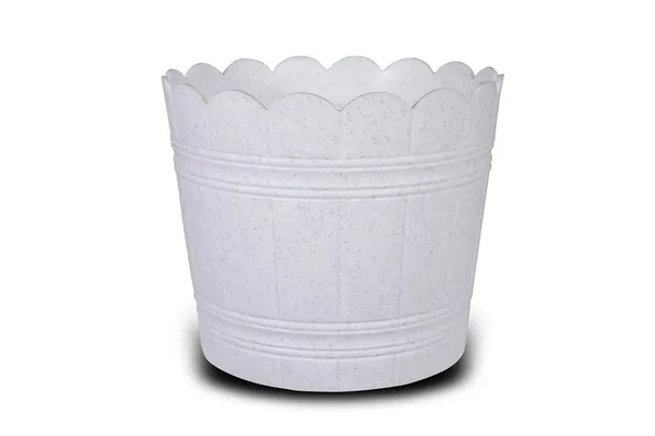 White_Plastic_Loto_Pot_Decorative_Plastic_Flower_Pot_With_Scalloped_Edge_Design_Round_Planter_For_Indoor_And_Outdoor_Garden_Use_Pack_Of_2_10_Inch