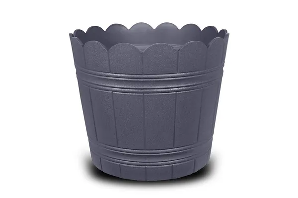 Dark_Grey_Plastic_Loto_Pot_Decorative_Plastic_Flower_Pot_With_Scalloped_Edge_Design_Round_Planter_For_Indoor_And_Outdoor_Garden_Use_Pack_Of_2_14_Inch