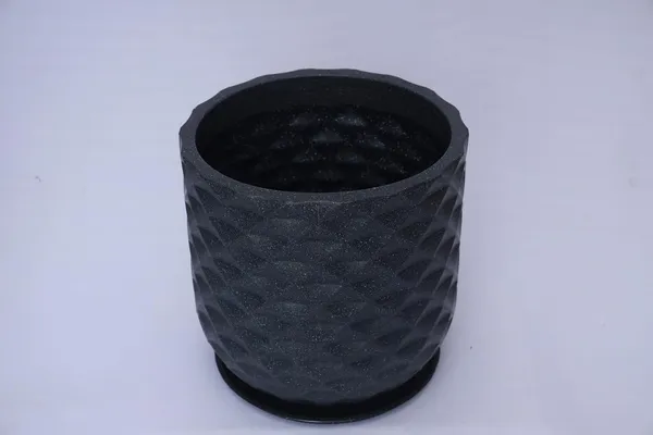 Black_Grandeur_Roto_Mould_Decorative_Planter_Pot_With_Diamond_Pattern_Garden_Container_Indoor_Outdoor_Pack_Of_1_16_Inch