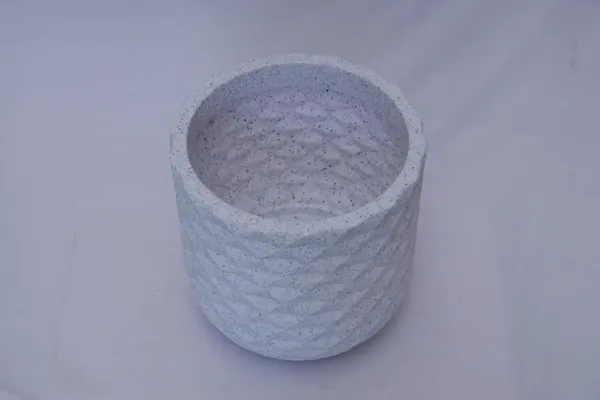 White_Grandeur_Roto_Mould_Decorative_Planter_Pot_With_Diamond_Pattern_Garden_Container_Indoor_Outdoor_Pack_Of_1_16_Inch
