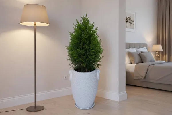 White_Prachin_Stambh_Rotomolded_Garden_Planter_Pot_Text_Finish_Outdoor_Indoor_Use_24_Inch