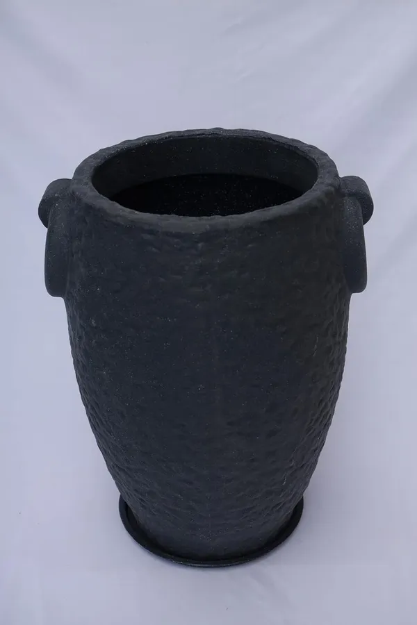 Black_Prachin_Stambh_Rotomolded_Garden_Planter_Pot_Text_Finish_Outdoor_Indoor_Use_24_Inch