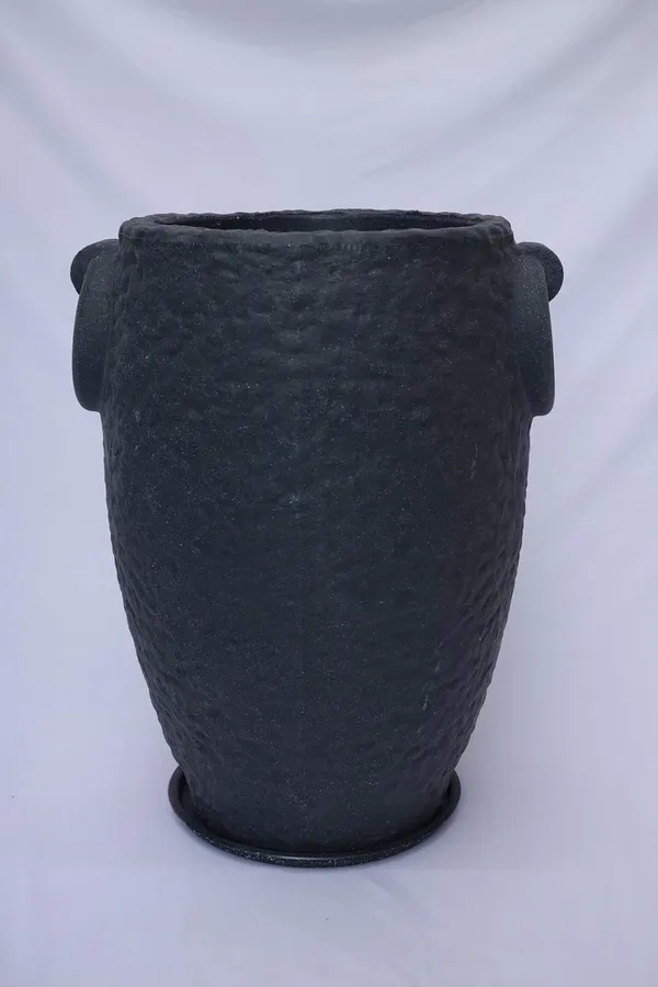 Black_Prachin_Stambh_Rotomolded_Garden_Planter_Pot_Text_Finish_Outdoor_Indoor_Use_24_Inch