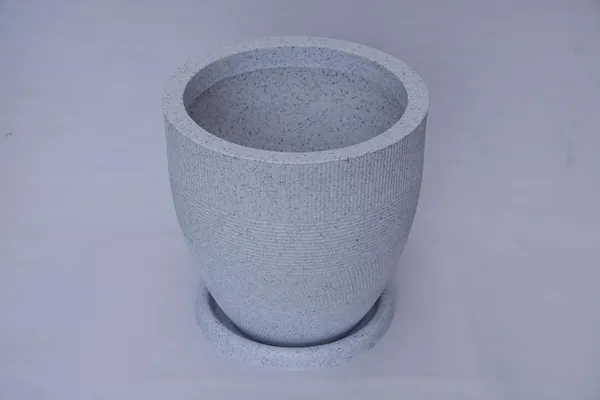 White_Linear_Planters_Modern_Decorative_Garden_Planter_Pot_With_Saucer_Text_Design_15_Inch