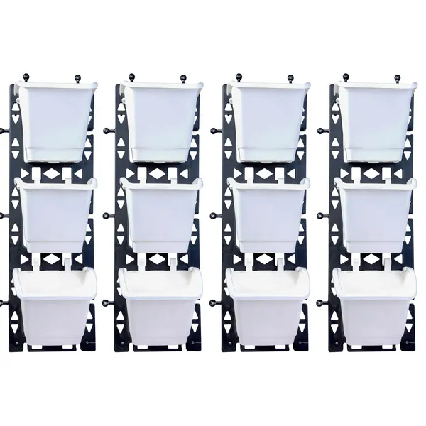 White_Vertical_Wall_Hanging_Garden_Pots_4_Panels_12_Pots_Easy_Installation_Drainage_Design_Indoor_Outdoor_Use_For_Vegetables_Herbs_Flowers_M2_Model