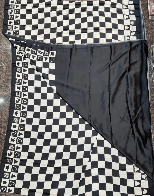 Black_And_White_Cotton_Italian_Satin_Crepe_Saree_For_Women
