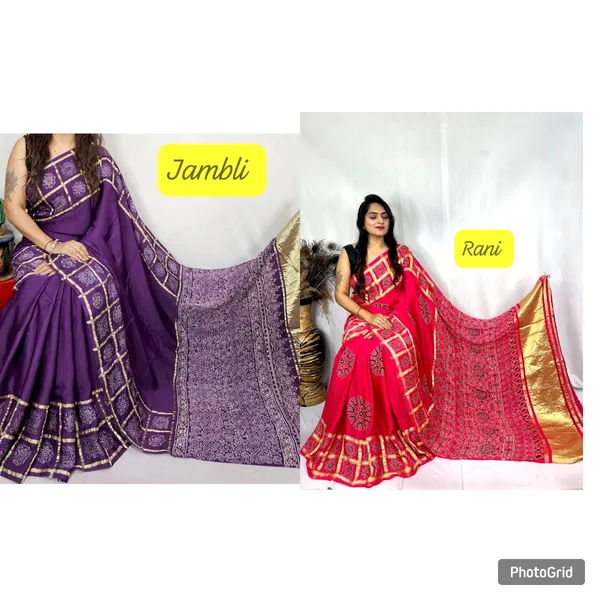 Purple_And_Pink_Cotton_Model_Silk_Saree_For_Women_(Pack_Of_2)