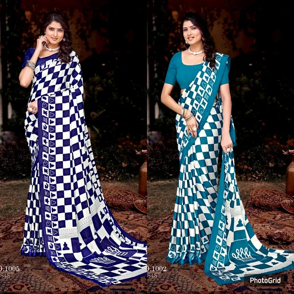 Blue_And_White_And_Sky_Blue_Italian_And_Cotton_Satin_Crepe_Saree_For_Women_(Pack_Of_2)