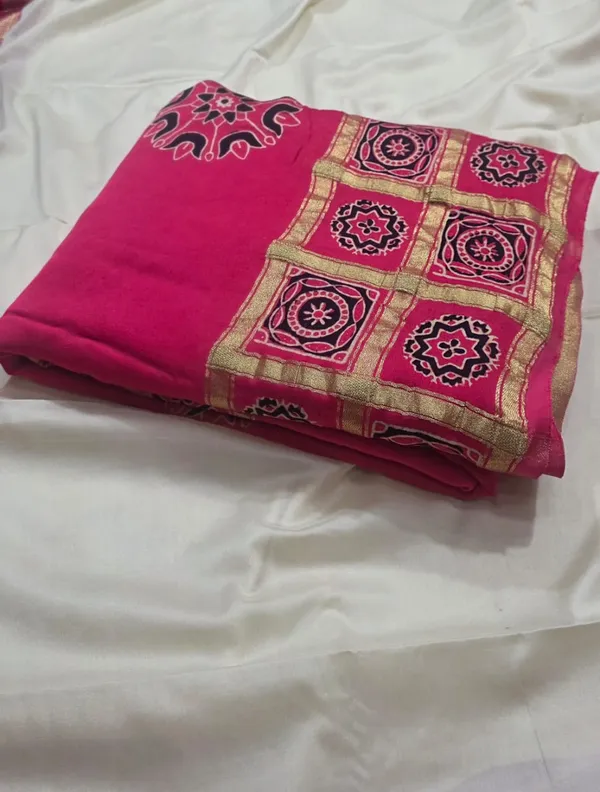 Purple_And_Pink_Cotton_Model_Silk_Saree_For_Women_(Pack_Of_2)