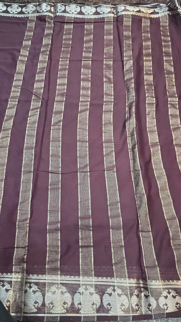 Elderberry_Cotton_Crepe_With_Zari_Border_Saree_For_Women