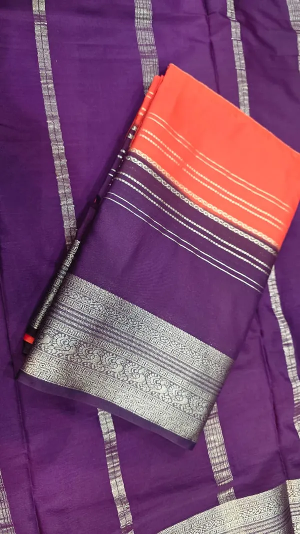 Purple_Cotton_Premium_Quality_Semi_Mysore_Crepe_Saree_For_Women